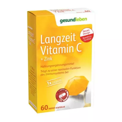 GESUND LEBEN Pitkävaikutteiset C-vitamiini+sinkkikapselit, 60 kpl GESUND LEBEN Pitkävaikutteiset C-vitamiini+sinkkikapselit, 60 kpl