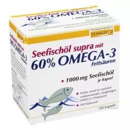 SEEFISCHÖL Supra 60 % omega-3-rasvahappokapselit, 100 kpl