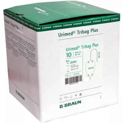 URIMED Tribag Plus Urine Leg Sleeve 500ml 50cm ster., 10 kpl URIMED Tribag Plus Urine Leg Sleeve 500ml 50cm ster., 10 kpl