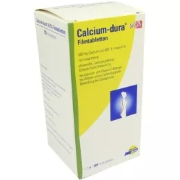 CALCIUM DURA Vit D3 kalvopäällysteiset tabletit, 120 kpl