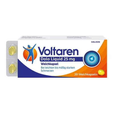 VOLTAREN Dolo Liquid 25 mg pehmeät kapselit, 10 kpl VOLTAREN Dolo Liquid 25 mg pehmeät kapselit, 10 kpl
