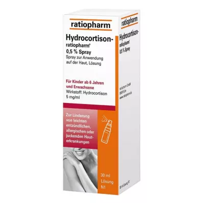 HYDROCORTISON-ratiopharm 0,5 % suihke, 30 ml HYDROCORTISON-ratiopharm 0,5 % suihke, 30 ml