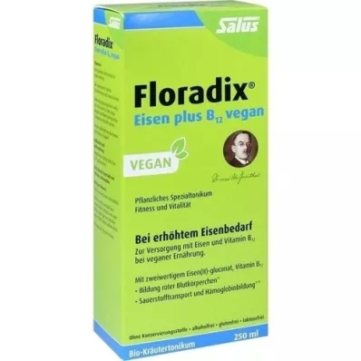 FLORADIX Rauta plus B12 vegaaninen tonik, 250 ml