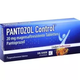 PANTOZOL Control 20 mg enteropäällysteiset tabletit, 7 kpl