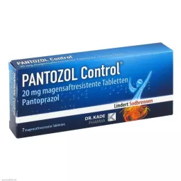 PANTOZOL Control 20 mg enteropäällysteiset tabletit, 7 kpl