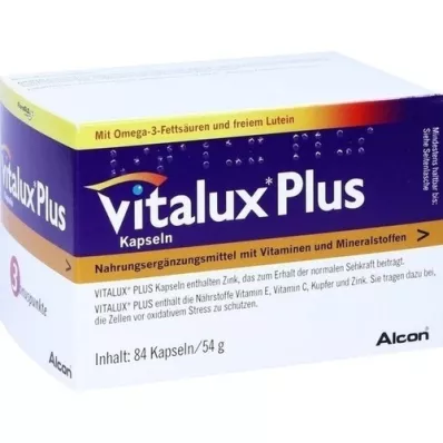 VITALUX Plus Luteiini &amp; Omega-3 kapselit, 84 kapselia