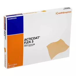 ACTICOAT Flex 3 10x10 cm sidos, 5 kpl