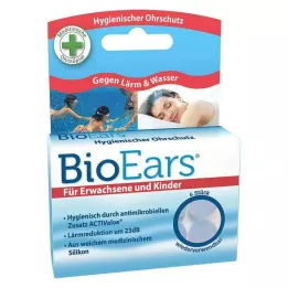 BIOEARS Antimikrobiset silikonikorvatulpat, 6 kpl