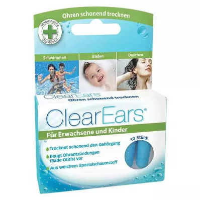 CLEAREARS Korvatulpat veden poistoon, 10 kpl CLEAREARS Korvatulpat veden poistoon, 10 kpl