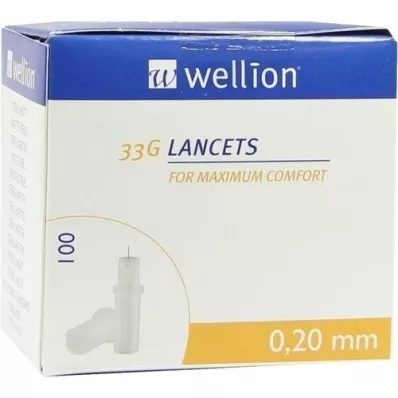 WELLION Lansetit 33 G, 100 kpl