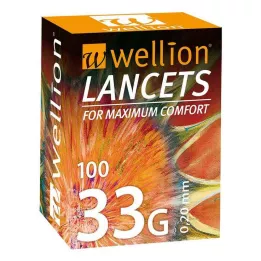 WELLION Lansetit 33 G, 100 kpl