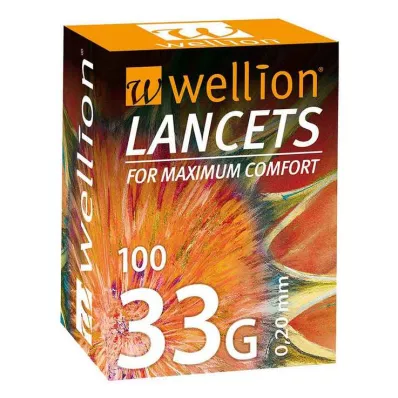 WELLION Lansetit 33 G, 100 kpl