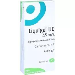 LIQUIGEL UD 2,5 mg/g silmägeeli kerta-annospakkauksessa, 30X0,5 g