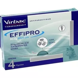 EFFIPRO 50 mg liuos kissoille, 4 kpl