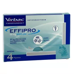EFFIPRO 50 mg liuos kissoille, 4 kpl