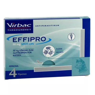 EFFIPRO 50 mg liuos kissoille, 4 kpl