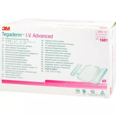 TEGADERM 3M I.V. Advanced Fixation V.7x8 cm 1681, 100 kpl