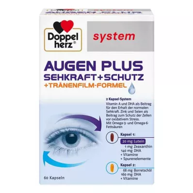 DOPPELHERZ Eyes plus vision+protection system -kapselit, 60 kpl DOPPELHERZ Eyes plus vision+protection system -kapselit, 60 kpl