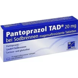 PANTOPRAZOL TAD 20 mg b.Sodbrenn. mahahappotabletit, 14 kpl