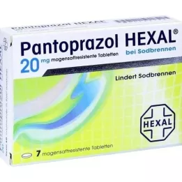 PANTOPRAZOL HEXAL b.närästystä aiheuttavat enteropäällysteiset tabletit, 7 kpl