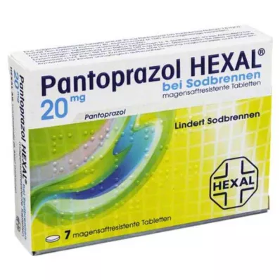 PANTOPRAZOL HEXAL b.närästystä aiheuttavat enteropäällysteiset tabletit, 7 kpl