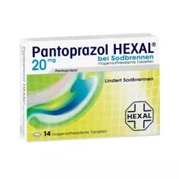 PANTOPRAZOL HEXAL b.närästystä aiheuttavat enteropäällysteiset tabletit, 14 kpl