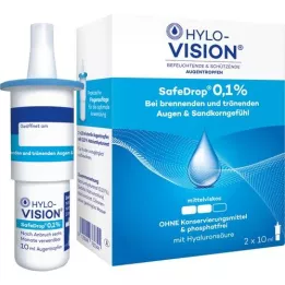 HYLO-VISION SafeDrop 0,1 % silmätipat, 2X10 ml