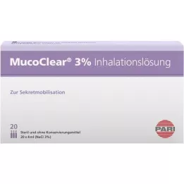 MUCOCLEAR 3-prosenttinen NaCl-inhalaatioliuos, 20X4 ml