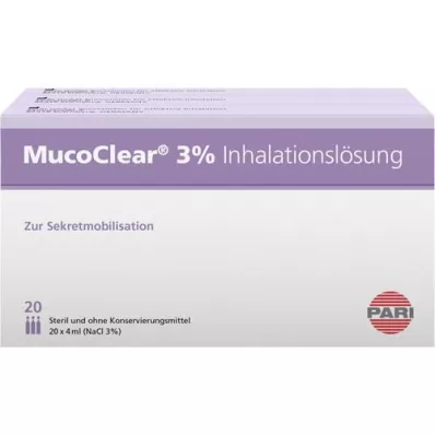 MUCOCLEAR 3-prosenttinen NaCl-inhalaatioliuos, 60X4 ml