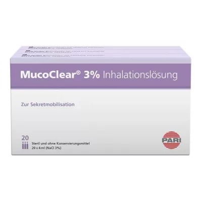 MUCOCLEAR 3-prosenttinen NaCl-inhalaatioliuos, 60X4 ml