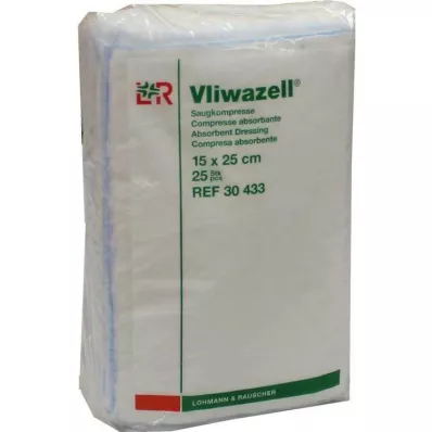 VLIWAZELL Imukompressit ei-steriilit 15x25 cm, 25 kpl