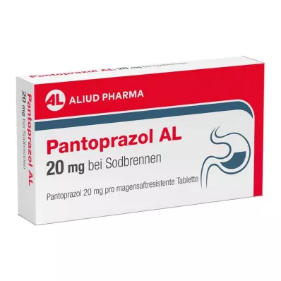 PANTOPRAZOL AL 20 mg närästykseen enteropäällysteiset tabletit, 14 kpl