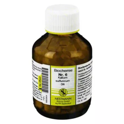 BIOCHEMIE 6 Kalium sulphuricum D 6 tablettia, 400 kpl BIOCHEMIE 6 Kalium sulphuricum D 6 tablettia, 400 kpl