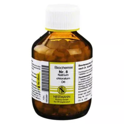 BIOCHEMIE 8 Natrium chloratum D 6 tablettia, 400 kpl BIOCHEMIE 8 Natrium chloratum D 6 tablettia, 400 kpl