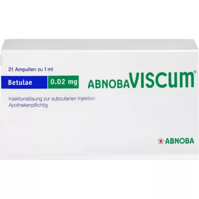 ABNOBAVISCUM Betulae 0,02 mg ampullit, 21 kpl