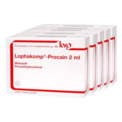 LOPHAKOMP Prokaiini 2 ml injektioneste, liuos, 50X2 ml, 50X2 ml