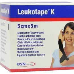 LEUKOTAPE K 5 cm musta, 1 kpl