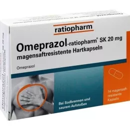OMEPRAZOL-ratiopharm SK 20 mg enteropäällysteiset kovat kapselit, 14 kpl