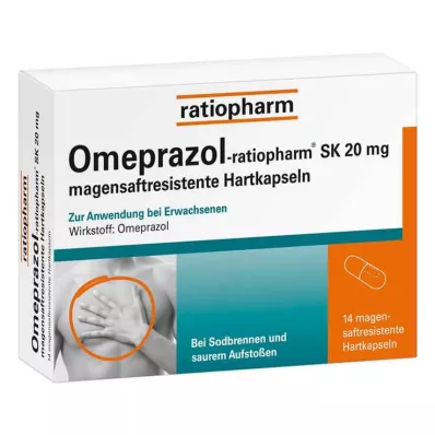 OMEPRAZOL-ratiopharm SK 20 mg enteropäällysteiset kovat kapselit, 14 kpl