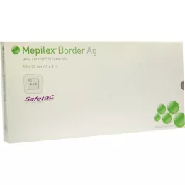 MEPILEX Border Ag -vaahtosidos 10x20 cm steriili, 5 kpl