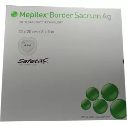 MEPILEX Border Sacrum Ag vaahtomuovisidos 20x20 cm ster., 5 kpl