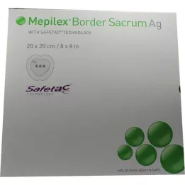 MEPILEX Border Sacrum Ag vaahtomuovisidos 20x20 cm ster., 5 kpl