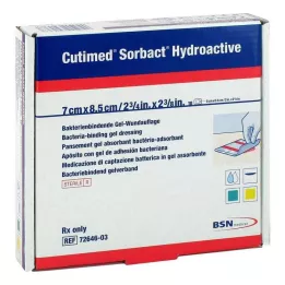 CUTIMED Sorbact hydroaktiiviset kompressit 7x8,5 cm, 10 kpl