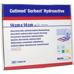 CUTIMED Sorbact hydroaktiiviset kompressit 14x14 cm, 10 kpl