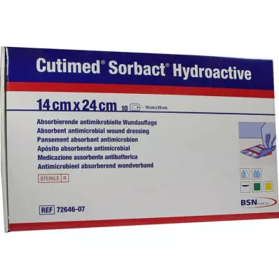 CUTIMED Sorbact hydroaktiiviset kompressit 14x24 cm, 10 kpl