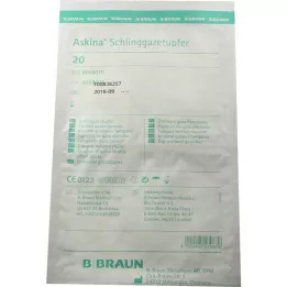 ASKINA Luumurakeiset steriilit sideharsopyyhkeet, 20 kpl