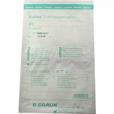ASKINA Luumurakeiset steriilit sideharsopyyhkeet, 20 kpl