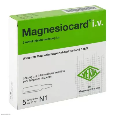 MAGNESIOCARD injektioneste, injektioneste, 5X10 ml
