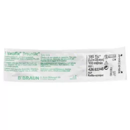 VASOFIX Ruskea putki 18 G 33 mm vihreä/valkoinen, 1 kpl