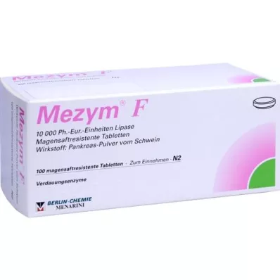 MEZYM F enteropäällysteiset tabletit, 100 kpl